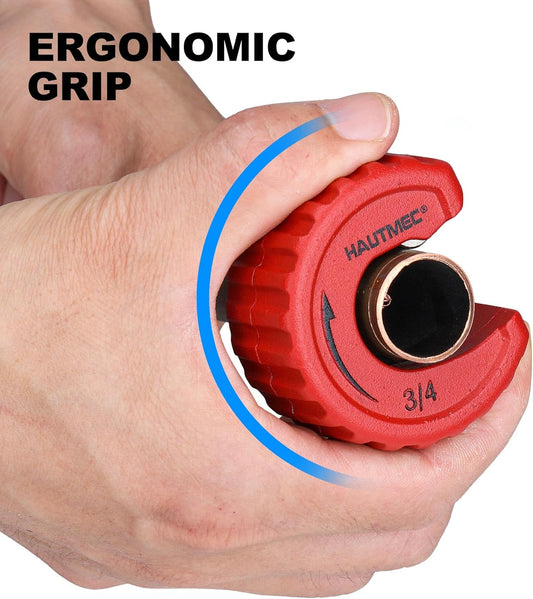 Copper Tubing Cutter Set 3 PCS Copper Pipe Cutter Tool, In Portable Storage Case, Includes 1/2 in., 3/4 in., and 1 in. Cutters, Reaming Pen, 3 Spare Cutting Wheels