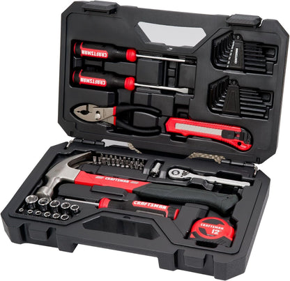 CRAFTSMAN 57-Piece Mechanics Tool Set (CMMT99447) – SAE/Metric Sockets, Impact Ready, Auto & Home Repair Kit